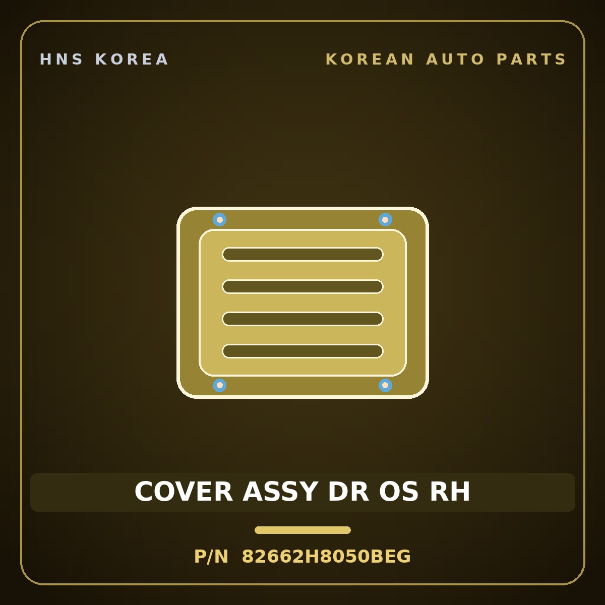 Genuine Mobis COVER ASSY DR OS RH 82662H8050BEG for Stonic 2017 HNS Parts Korea