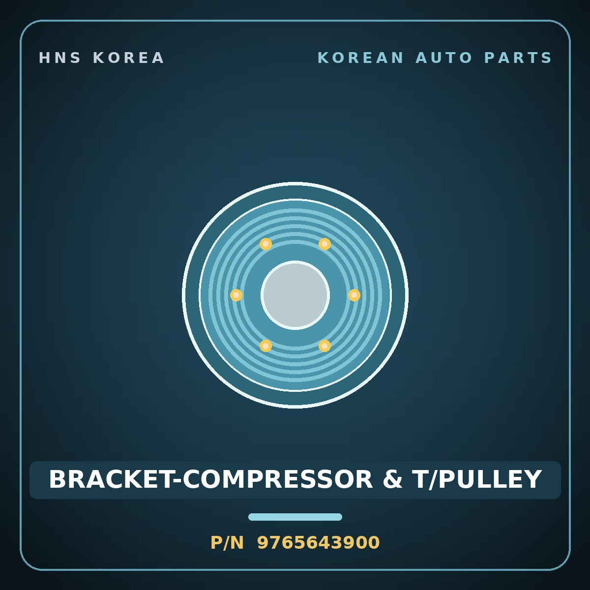 Genuine Mobis BRACKET-COMPRESSOR & T/PULLEY 9765643900 for Grace 1995 HNS Parts Korea