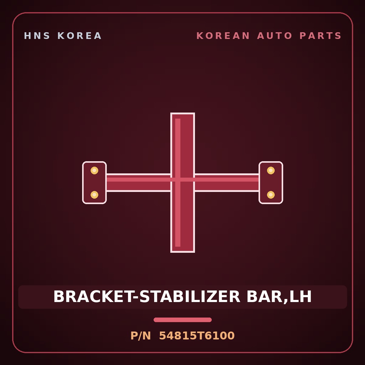 Genuine Mobis BRACKET-STABILIZER BAR,LH 54815T6100 for Genesis GV80 2023 HNS Parts Korea