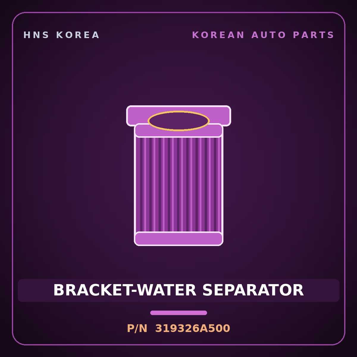 Genuine Mobis BRACKET-WATER SEPARATOR 319326A500 for 5-Ton Truck 1997 HNS Parts Korea