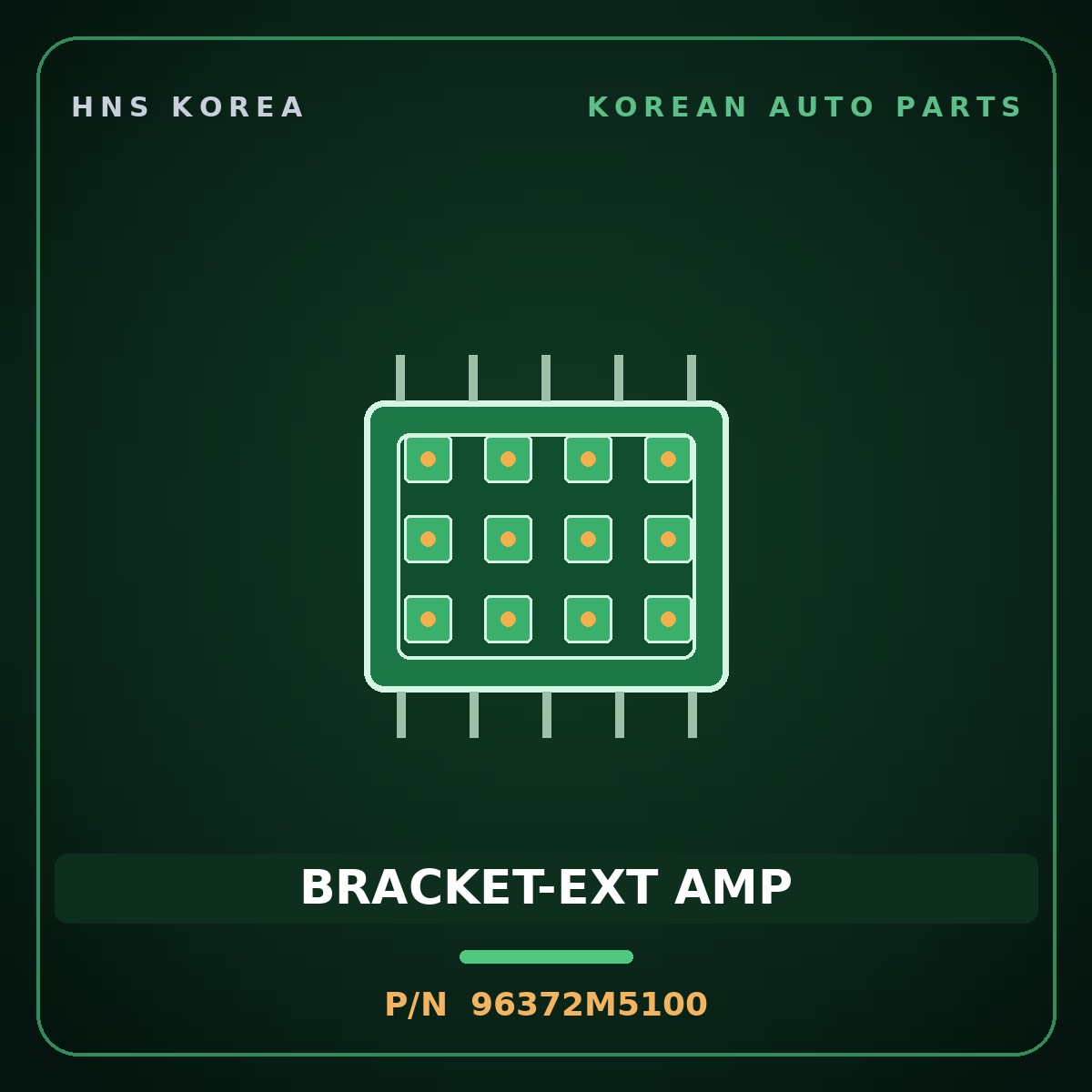Genuine Mobis BRACKET-EXT AMP 96372M5100 for Nexo 2018 HNS Parts Korea