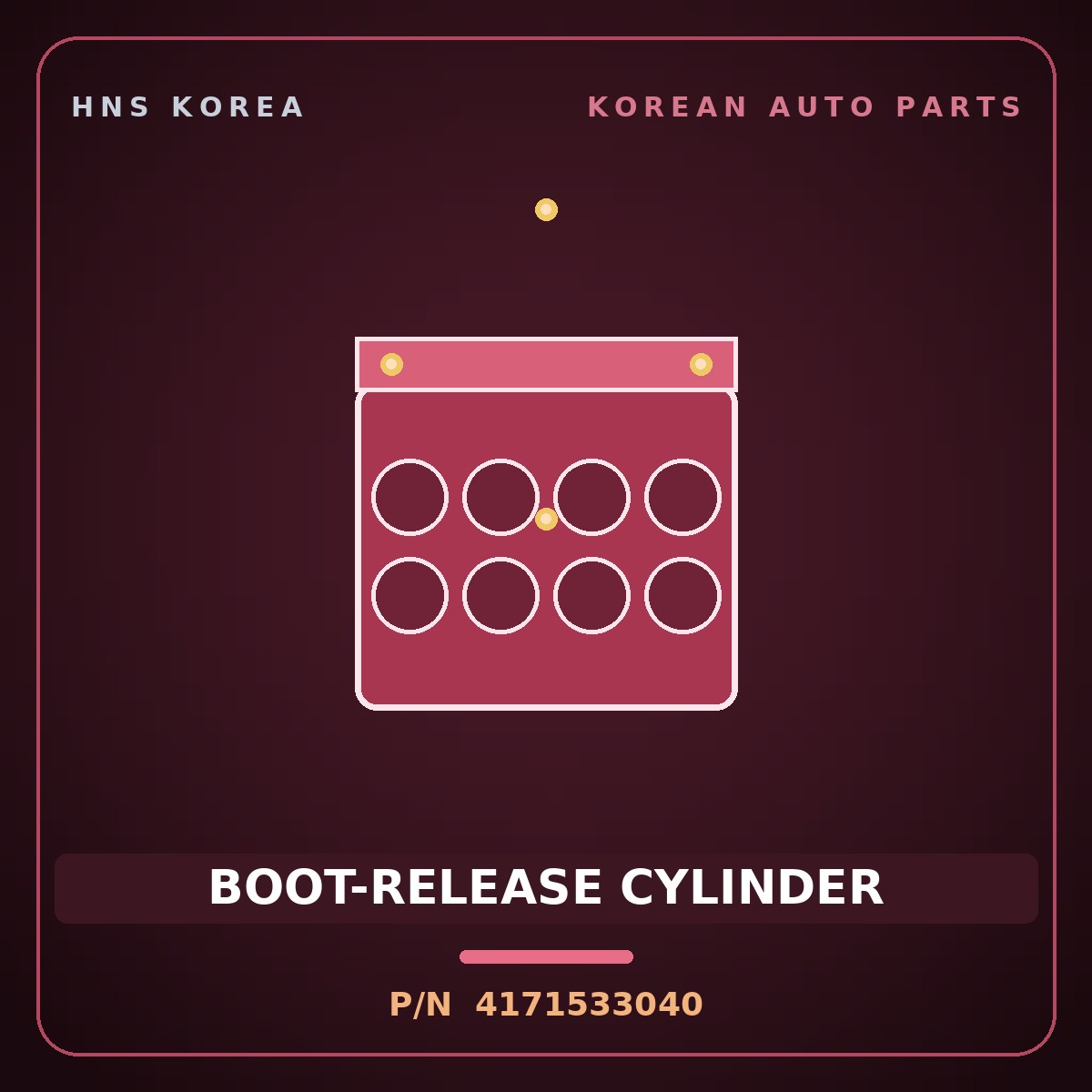 Genuine Mobis BOOT-RELEASE CYLINDER 4171533040 for Cerato 1995 HNS Parts Korea