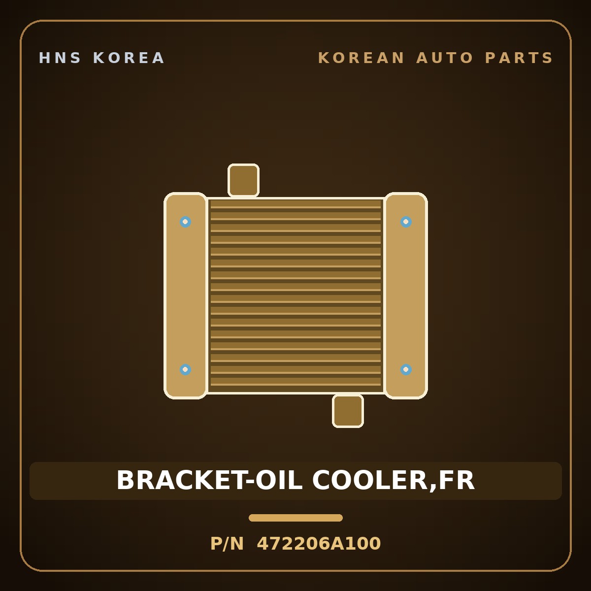 Genuine Mobis BRACKET-OIL COOLER,FR 472206A100 for 5-Ton Truck 1997 HNS Parts Korea