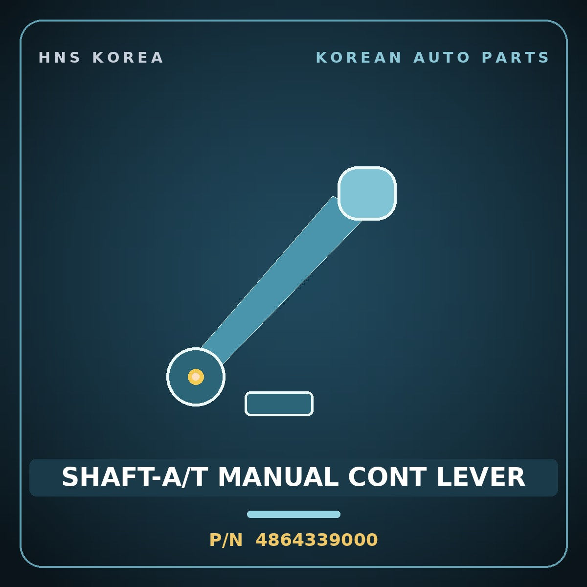 Genuine Mobis SHAFT-A/T MANUAL CONT LEVER 4864339000 for Optima 2000 HNS Parts Korea