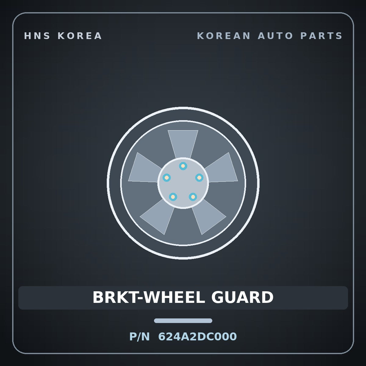 Genuine Mobis BRKT-WHEEL GUARD 624A2DC000 for GV90 2026 HNS Parts Korea