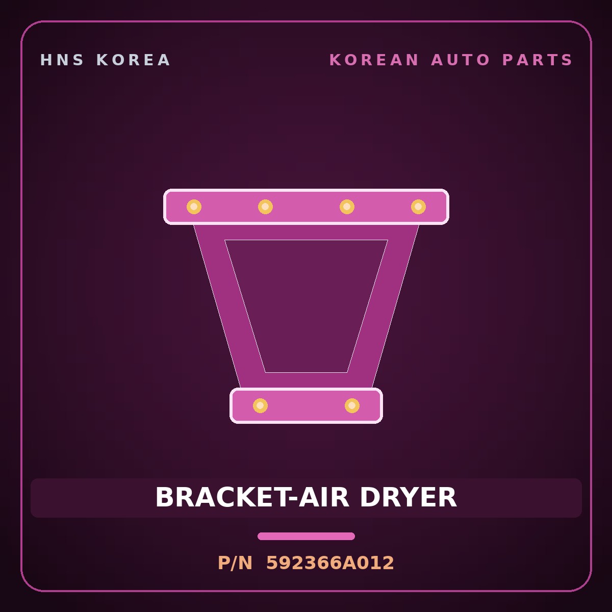 Genuine Mobis BRACKET-AIR DRYER 592366A012 for 5-Ton Truck 1997 HNS Parts Korea