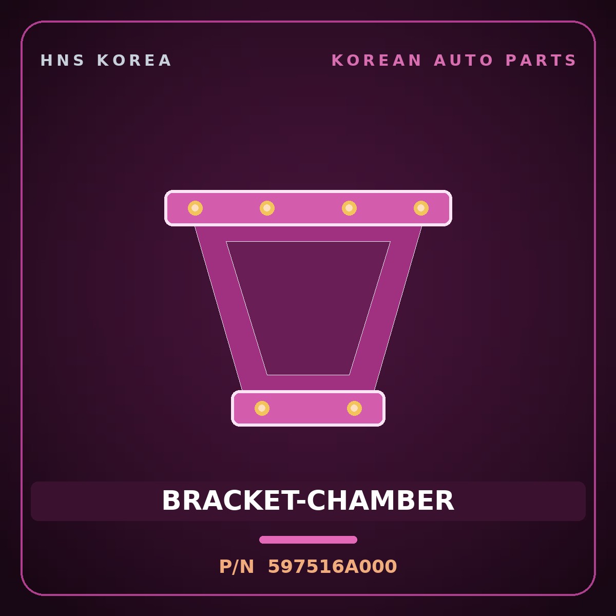 Genuine Mobis BRACKET-CHAMBER 597516A000 for 5-Ton Truck 1997 HNS Parts Korea