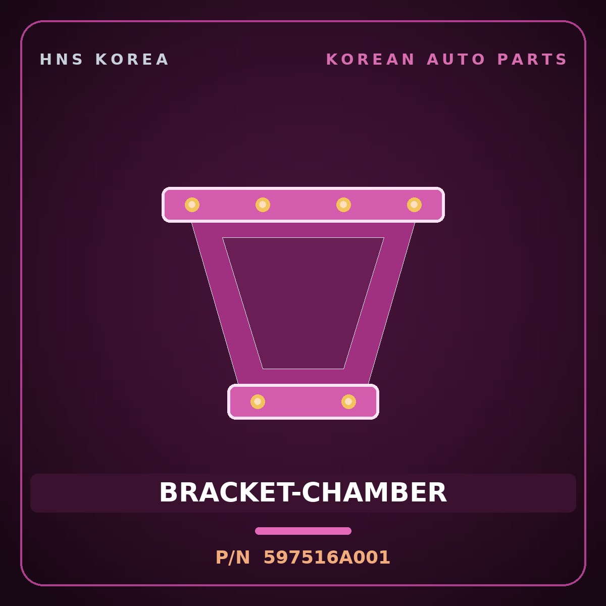 Genuine Mobis BRACKET-CHAMBER 597516A001 for 5-Ton Truck 1997 HNS Parts Korea