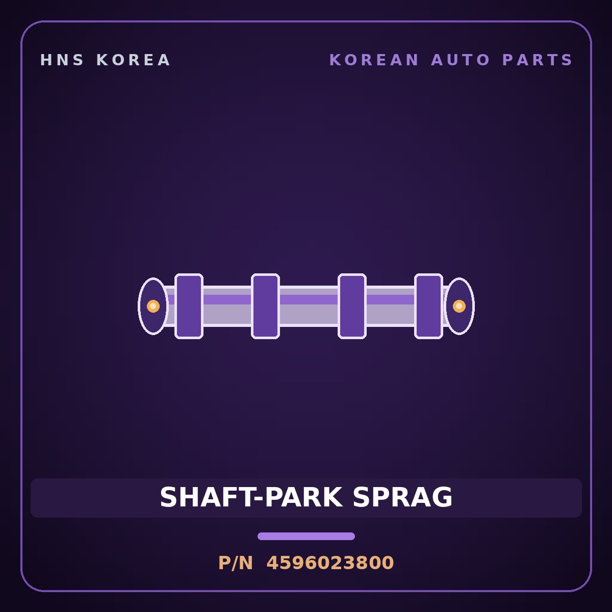 Genuine Mobis SHAFT-PARK SPRAG 4596023800 for K5 2010 HNS Parts Korea