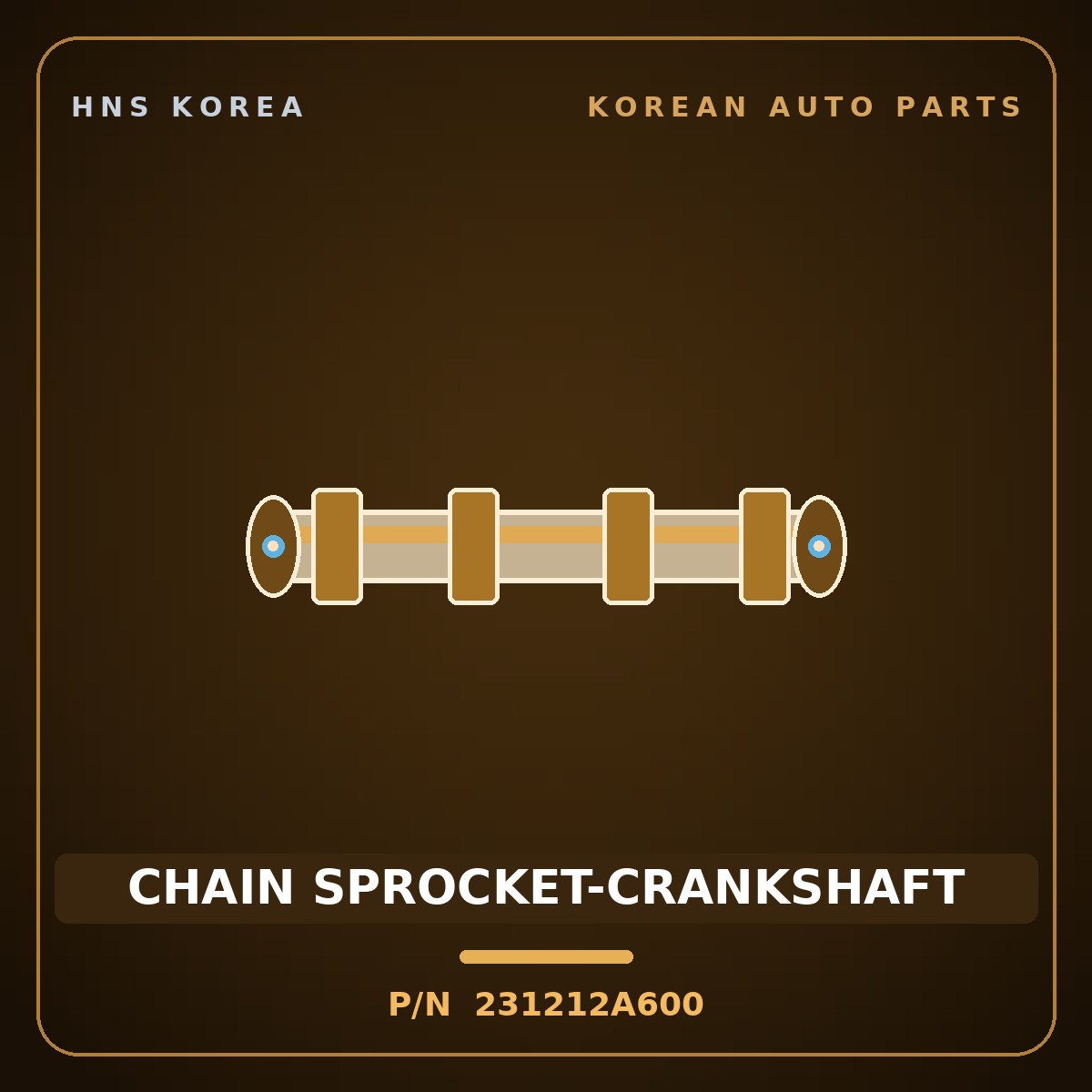 Genuine Mobis CHAIN SPROCKET-CRANKSHAFT 231212A600 for Accent 2012 HNS Parts Korea