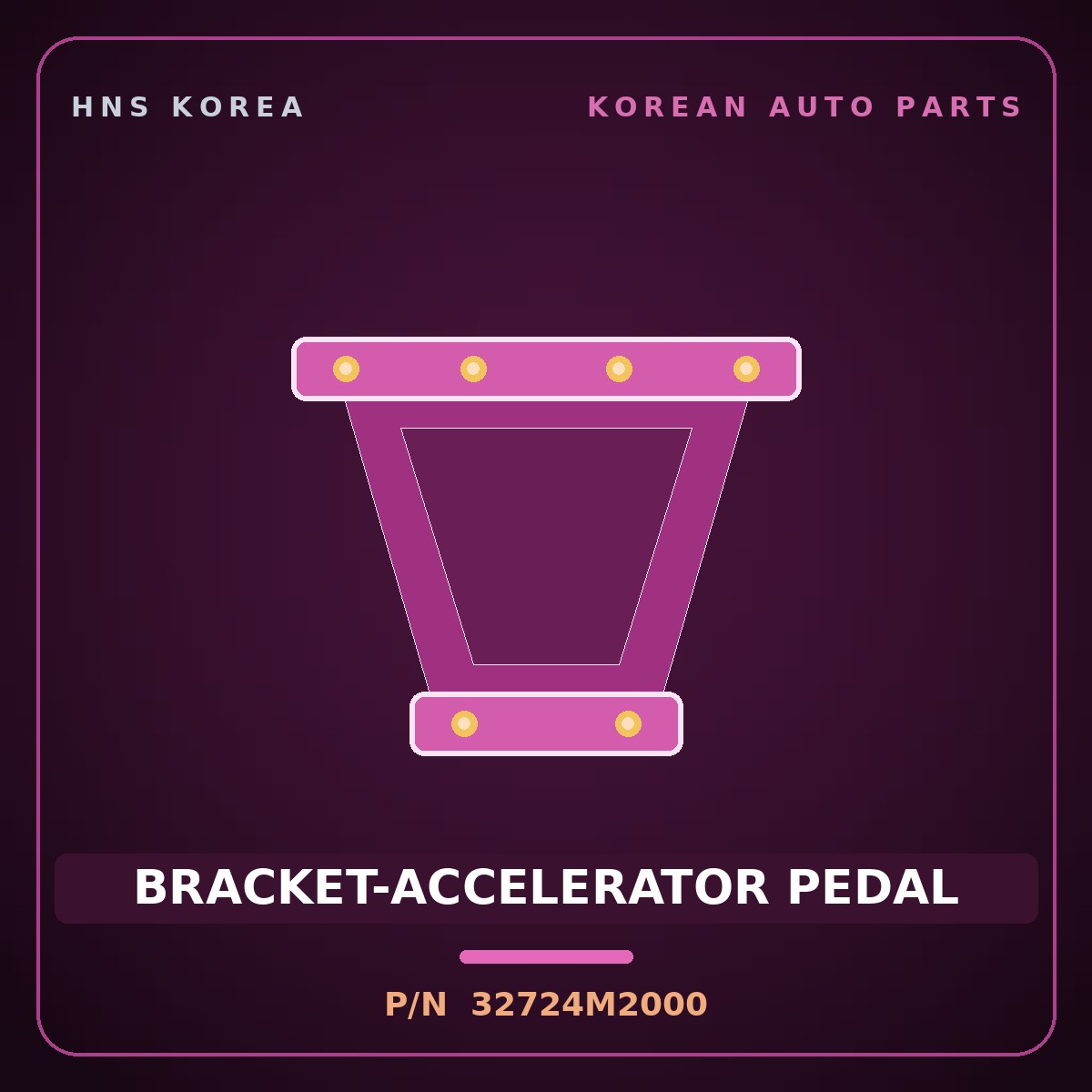 Genuine Mobis BRACKET-ACCELERATOR PEDAL 32724M2000 for Santamo 1995 HNS Parts Korea