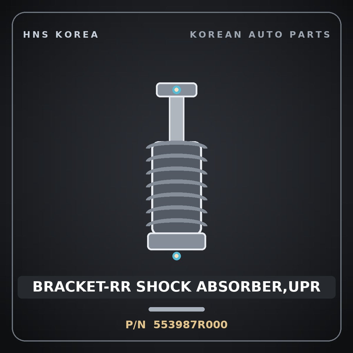 Genuine Mobis BRACKET-RR SHOCK ABSORBER,UPR 553987R000 for Trago 2013 HNS Parts Korea