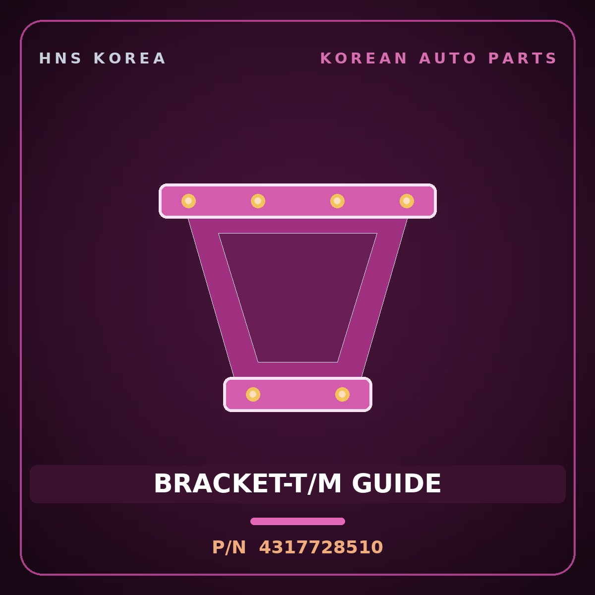 Genuine Mobis BRACKET-T/M GUIDE 4317728510 for Lavita 2006 HNS Parts Korea