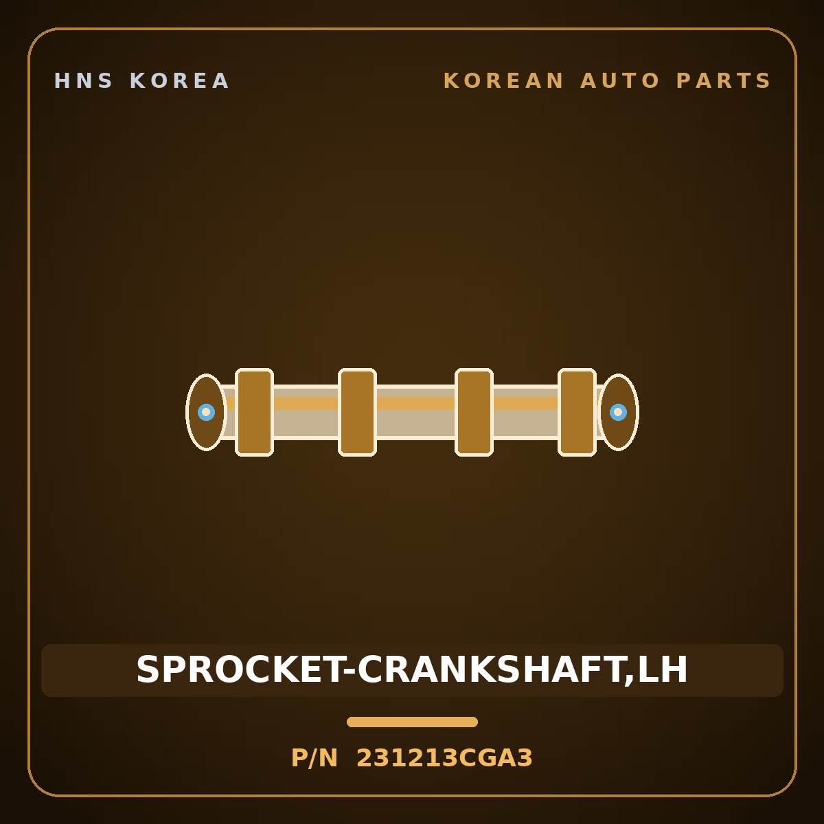 Genuine Mobis SPROCKET-CRANKSHAFT,LH 231213CGA3 for Aslan 2014 HNS Parts Korea