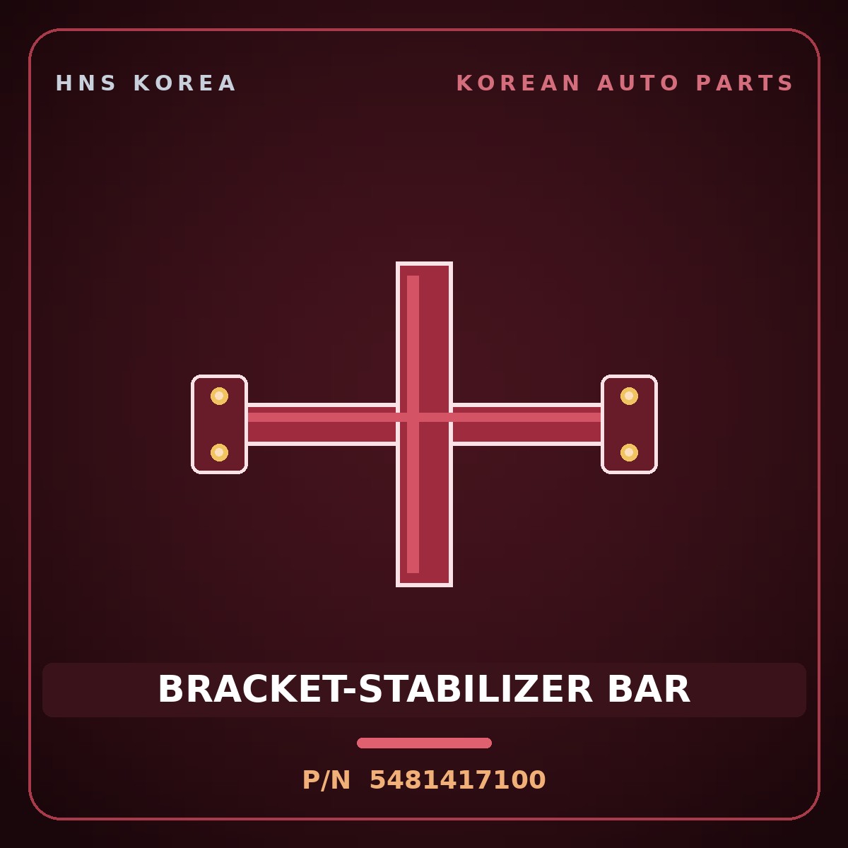 Genuine Mobis BRACKET-STABILIZER BAR 5481417100 for Lavita 2006 HNS Parts Korea