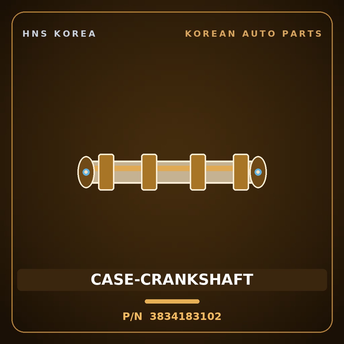 Genuine Mobis CASE-CRANKSHAFT 3834183102 for 11-Ton Truck 1997 HNS Parts Korea