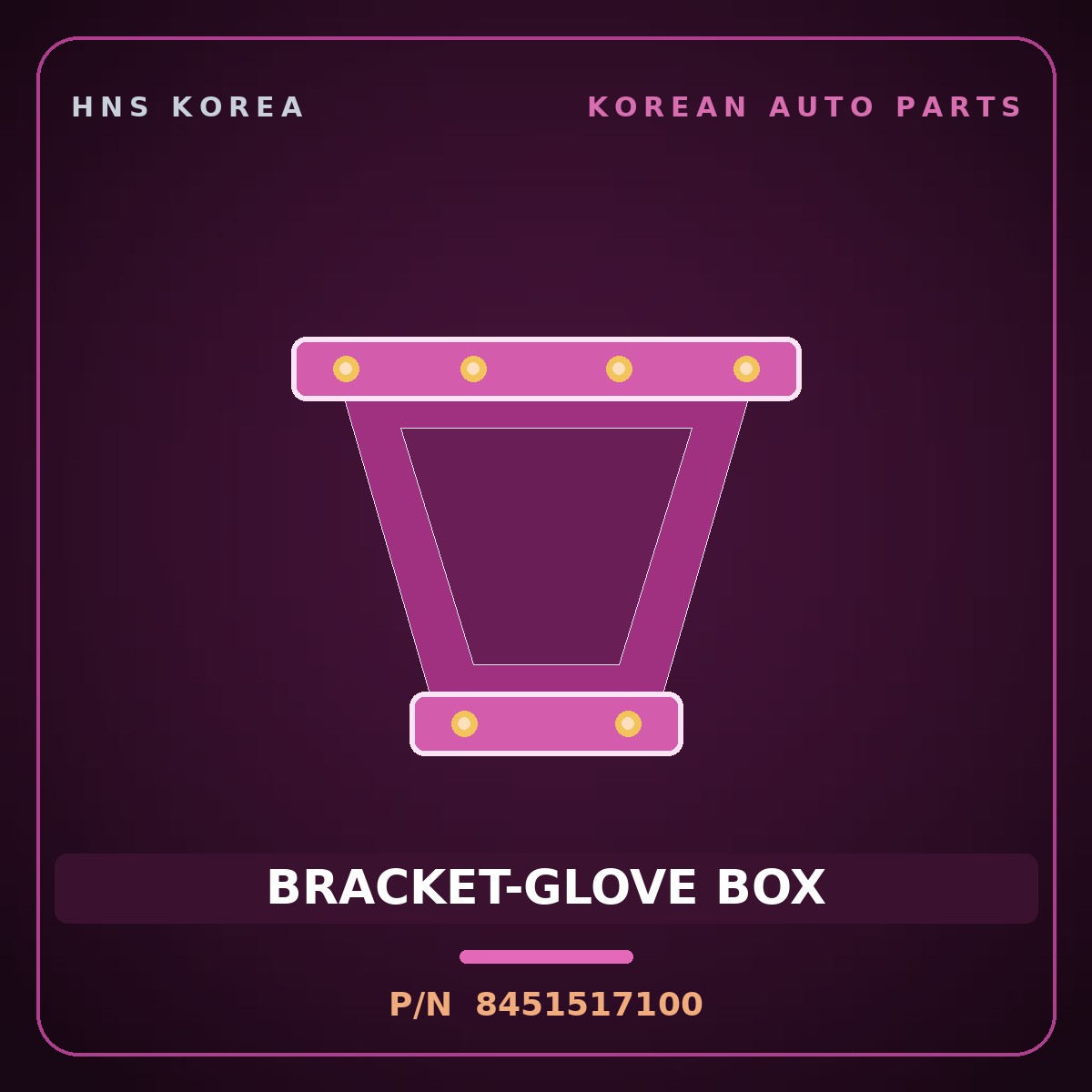 Genuine Mobis BRACKET-GLOVE BOX 8451517100 for Lavita 2006 HNS Parts Korea