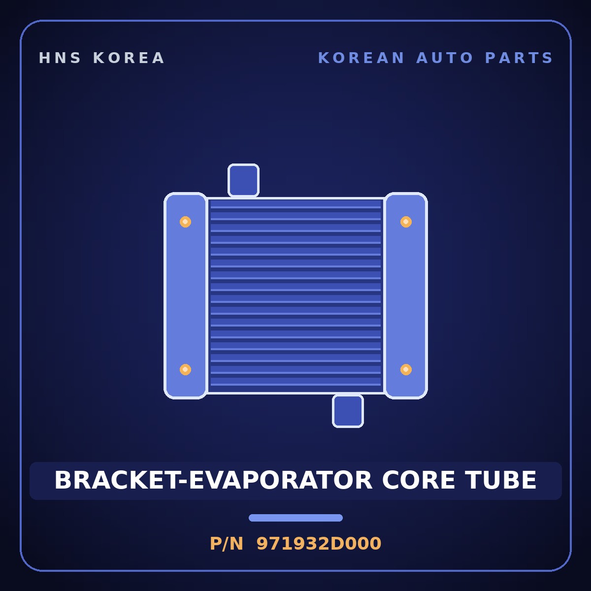 Genuine Mobis BRACKET-EVAPORATOR CORE TUBE 971932D000 for i30 2006 HNS Parts Korea