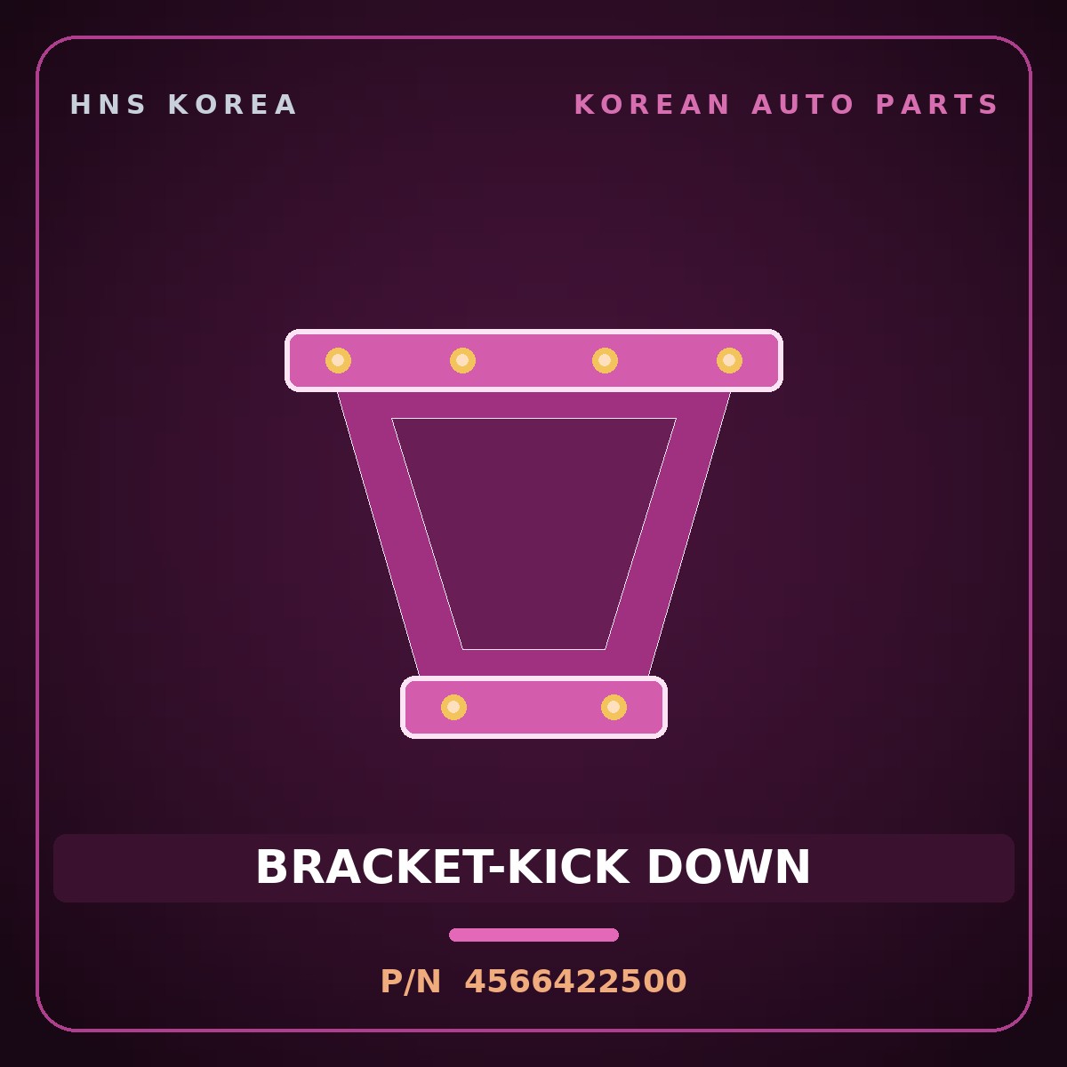 Genuine Mobis BRACKET-KICK DOWN 4566422500 for Click 2006 HNS Parts Korea