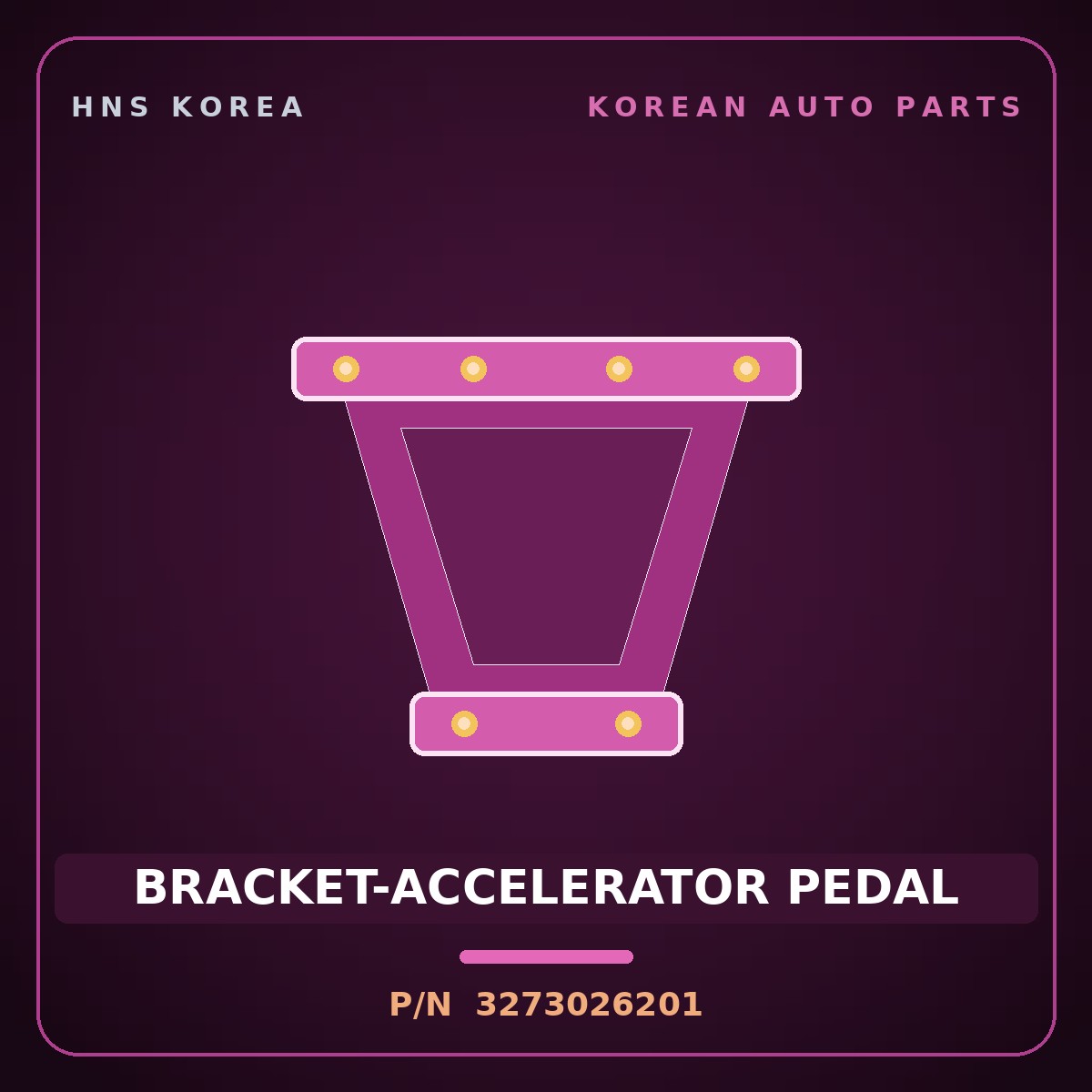 Genuine Mobis BRACKET-ACCELERATOR PEDAL 3273026201 for Santa Fe 2000 HNS Parts Korea