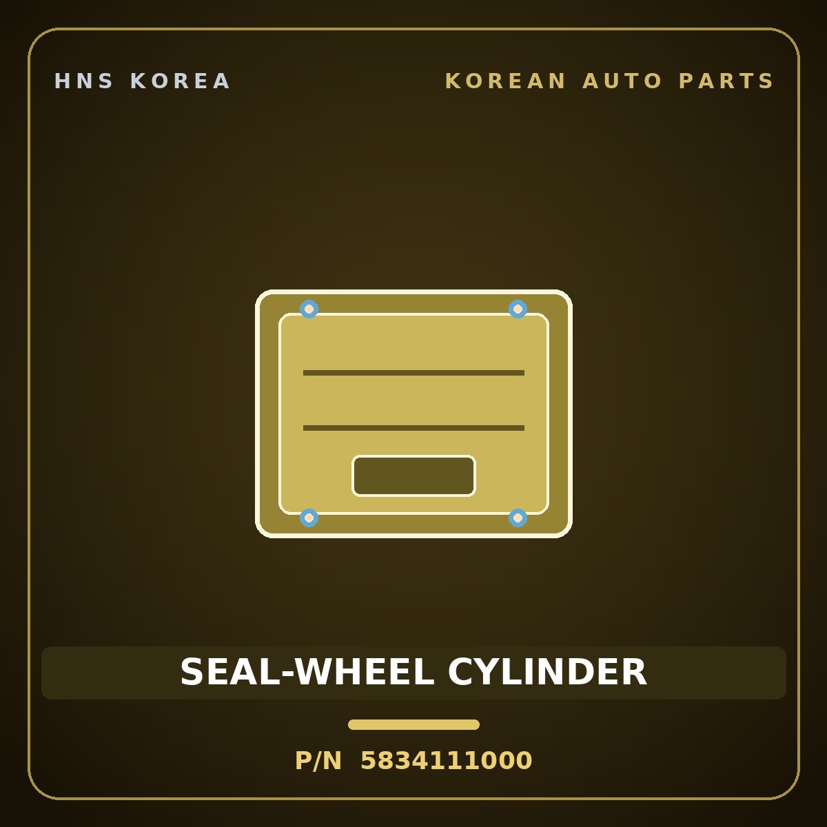 Genuine Mobis SEAL-WHEEL CYLINDER 5834111000 for Atos 1995 HNS Parts Korea