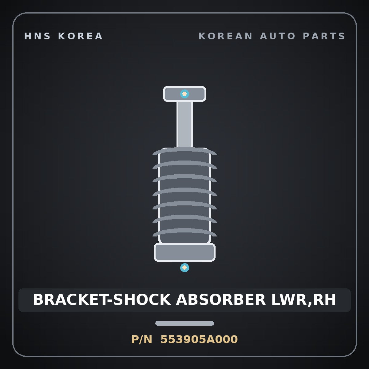 Genuine Mobis BRACKET-SHOCK ABSORBER LWR,RH 553905A000 for County 1998 HNS Parts Korea