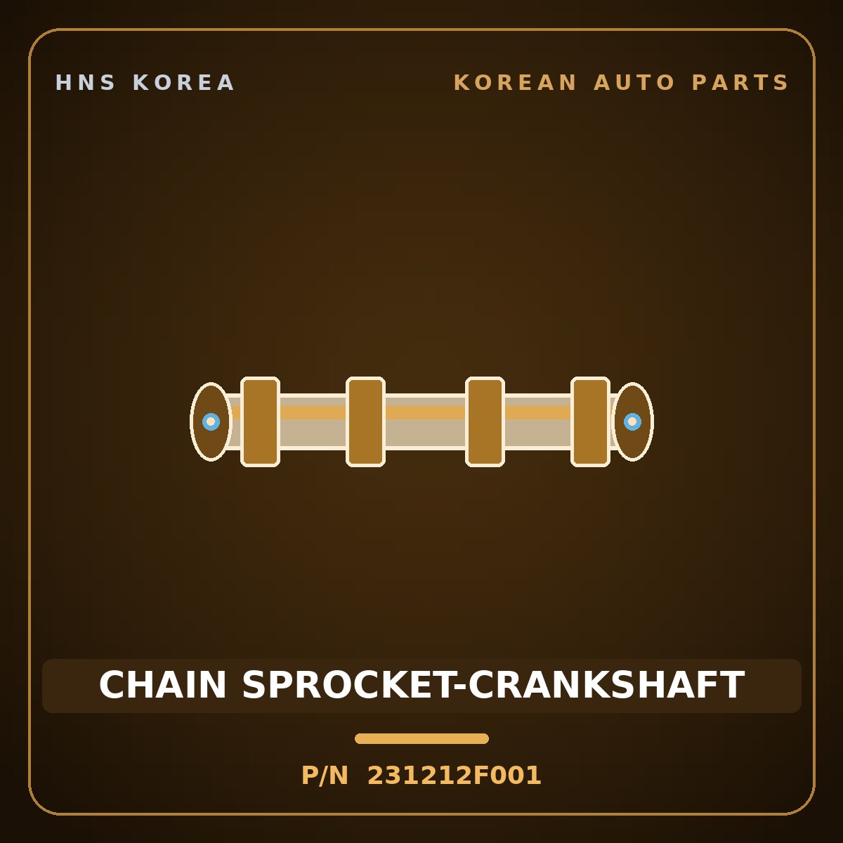Genuine Mobis CHAIN SPROCKET-CRANKSHAFT 231212F001 for Carnival 2014 HNS Parts Korea