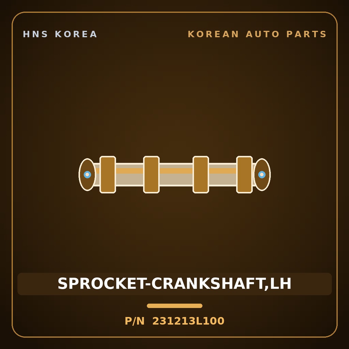 Genuine Mobis SPROCKET-CRANKSHAFT,LH 231213L100 for Carnival 2016 HNS Parts Korea