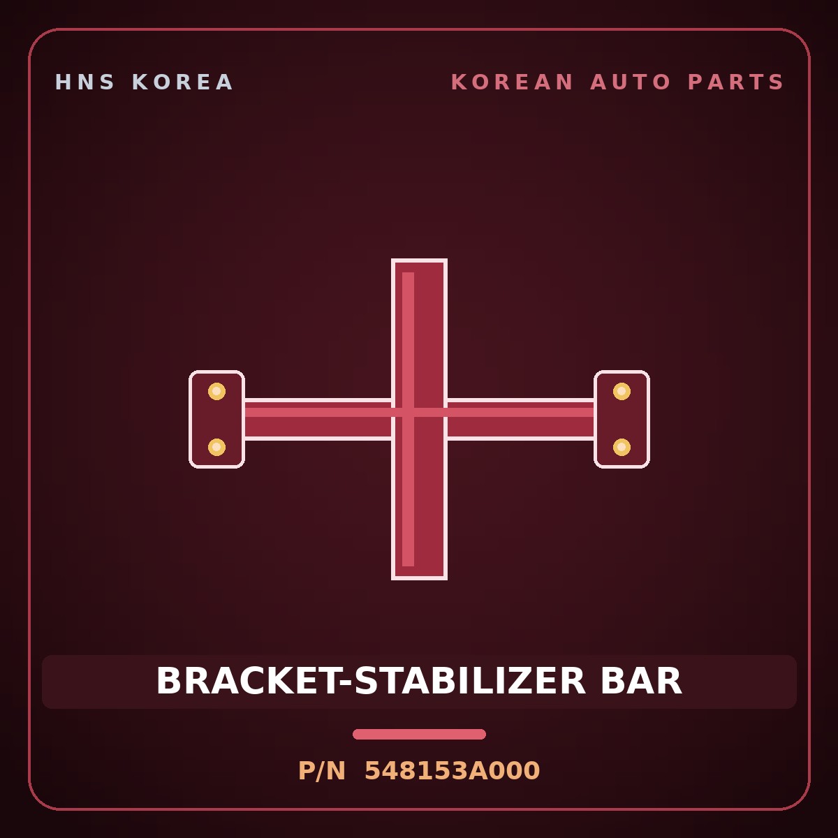Genuine Mobis BRACKET-STABILIZER BAR 548153A000 for Santa Fe 2000 HNS Parts Korea