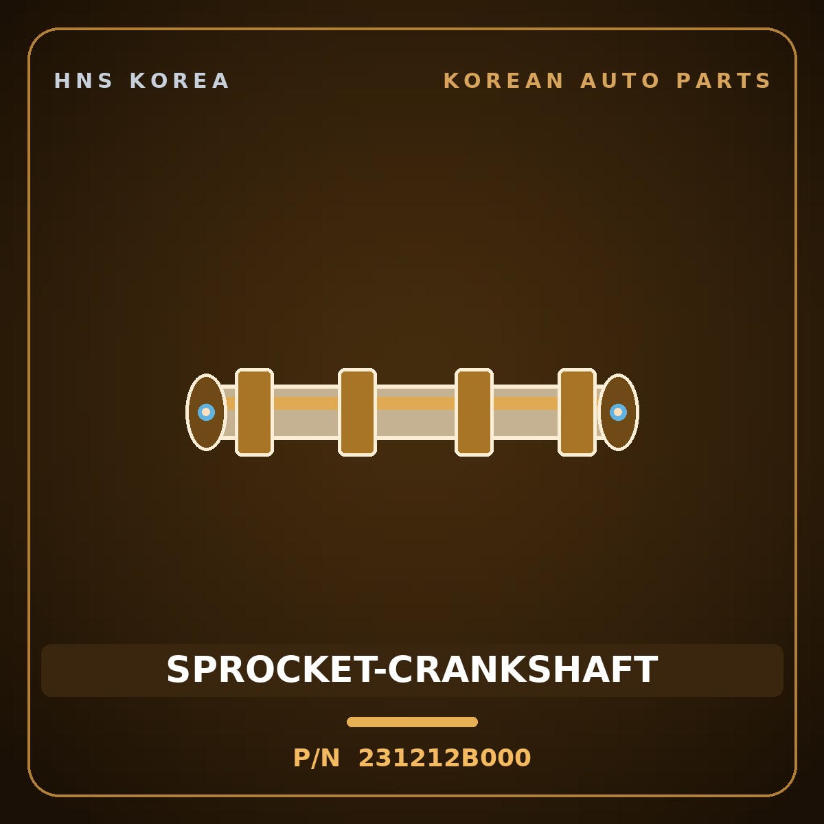 Genuine Mobis SPROCKET-CRANKSHAFT 231212B000 for Accent 2006 HNS Parts Korea