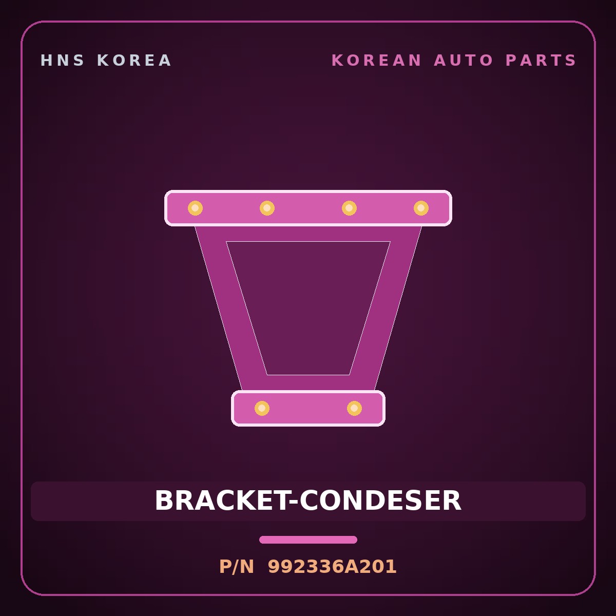 Genuine Mobis BRACKET-CONDESER 992336A201 for 5-Ton Truck 1997 HNS Parts Korea