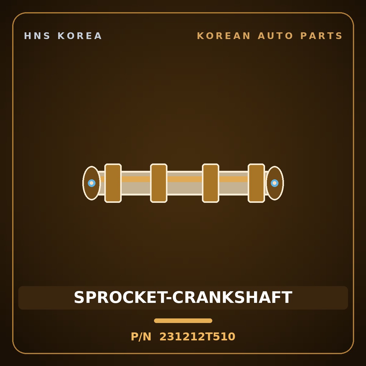 Genuine Mobis SPROCKET-CRANKSHAFT 231212T510 for Bongo 2019 HNS Parts Korea