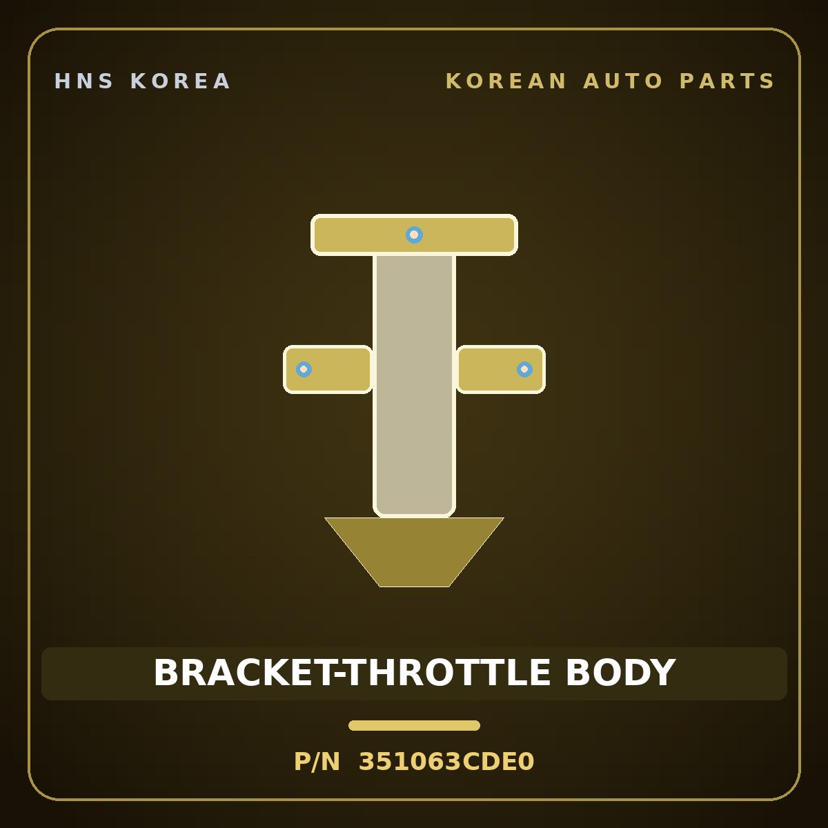 Genuine Mobis BRACKET-THROTTLE BODY 351063CDE0 for G80 2014 HNS Parts Korea