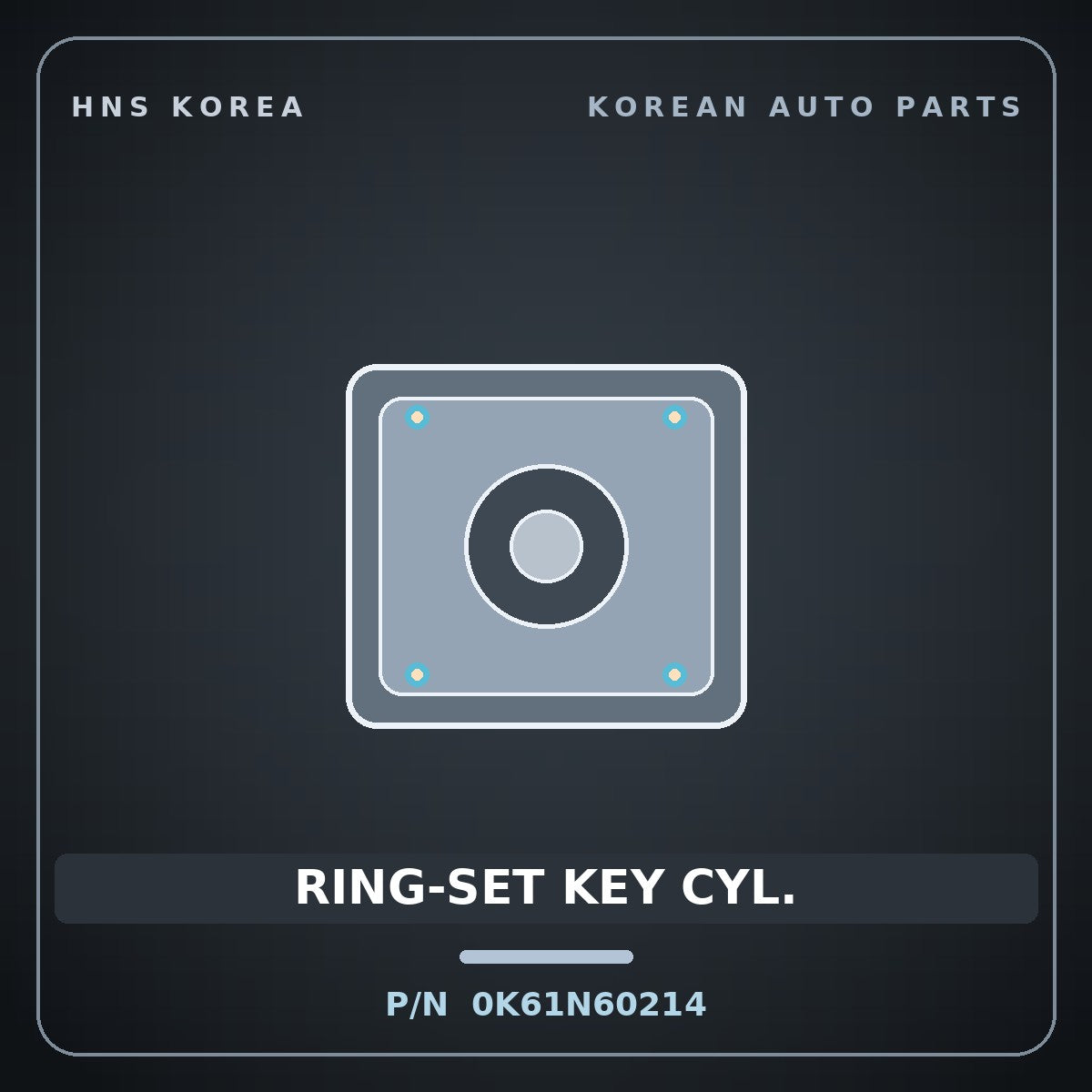 Genuine Mobis RING-SET KEY CYL. 0K61N60214 for Bongo 1996 HNS Parts Korea