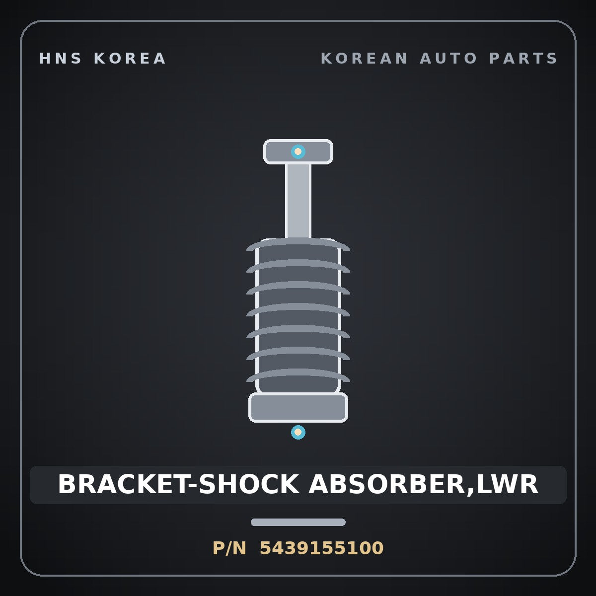 Genuine Mobis BRACKET-SHOCK ABSORBER,LWR 5439155100 for Aero Town 1998 HNS Parts Korea