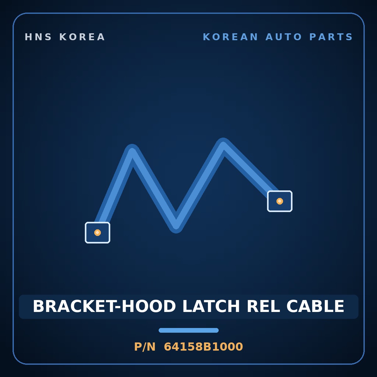 Genuine Mobis BRACKET-HOOD LATCH REL CABLE 64158B1000 for G80 2014 HNS Parts Korea