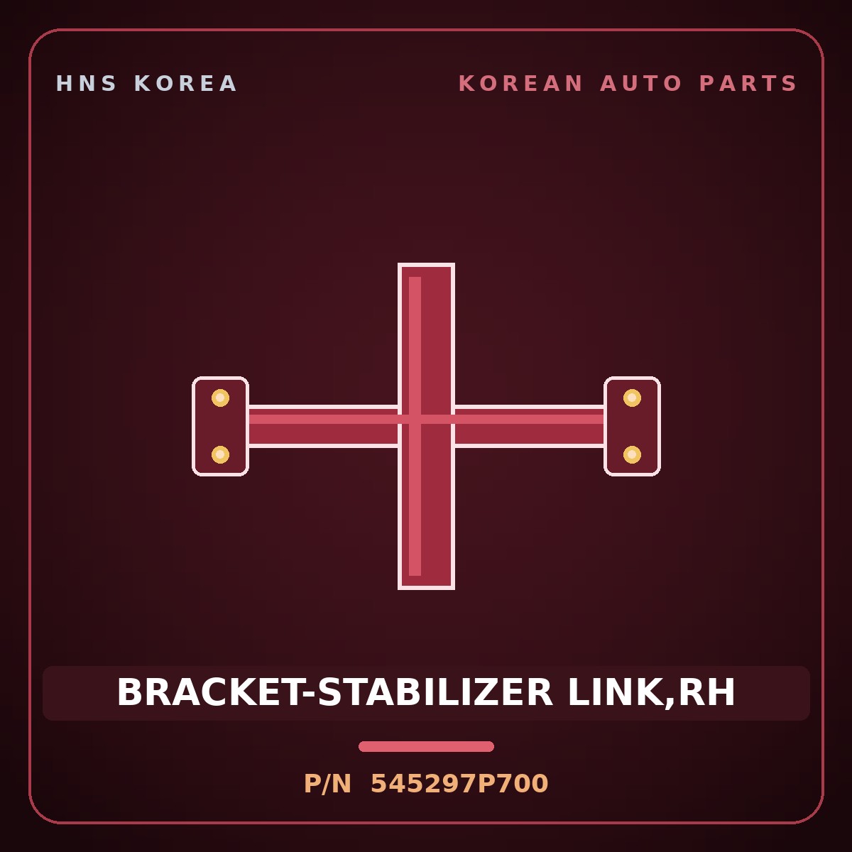 Genuine Mobis BRACKET-STABILIZER LINK,RH 545297P700 for Trago 2013 HNS Parts Korea