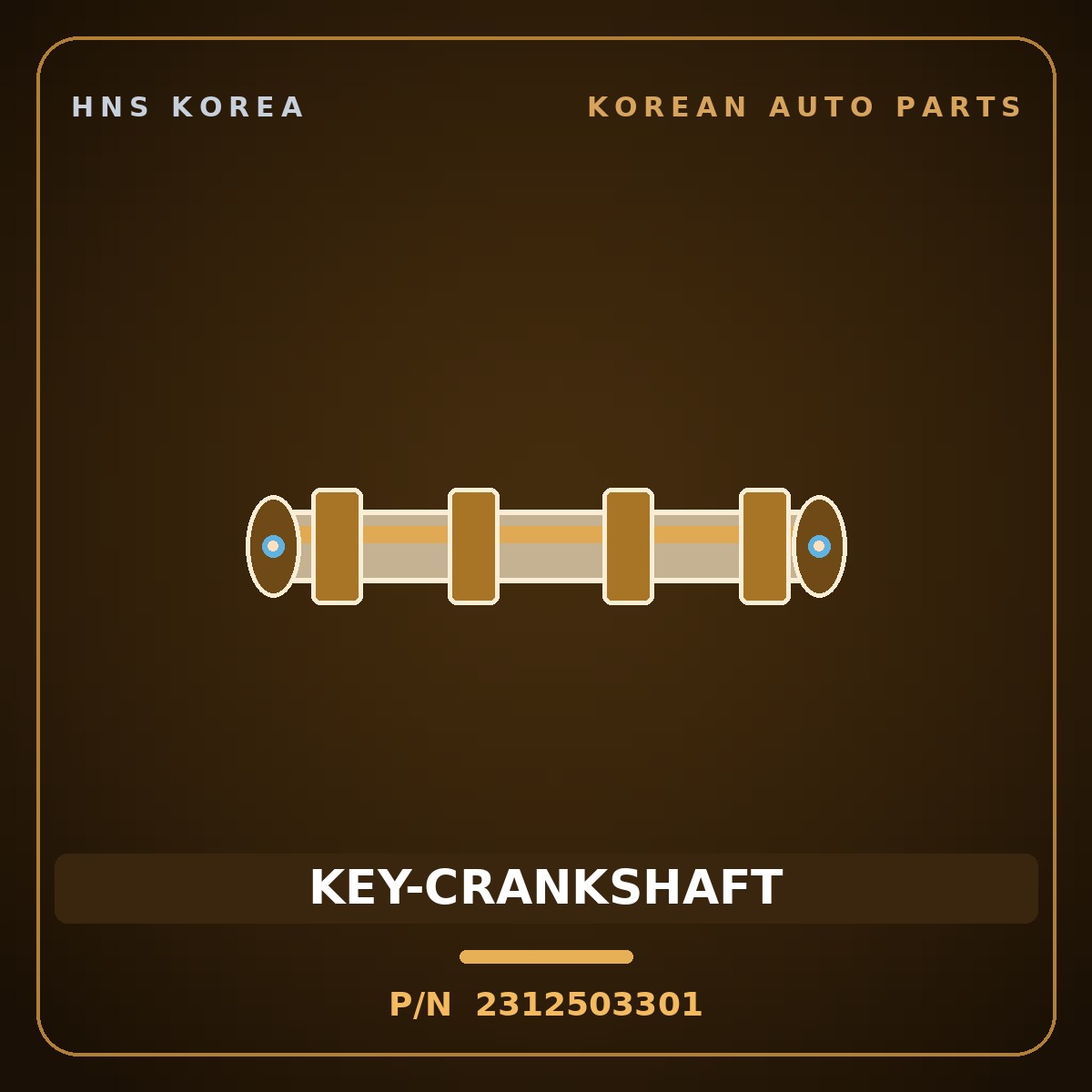 Genuine Mobis KEY-CRANKSHAFT 2312503301 for Carnival 2017 HNS Parts Korea