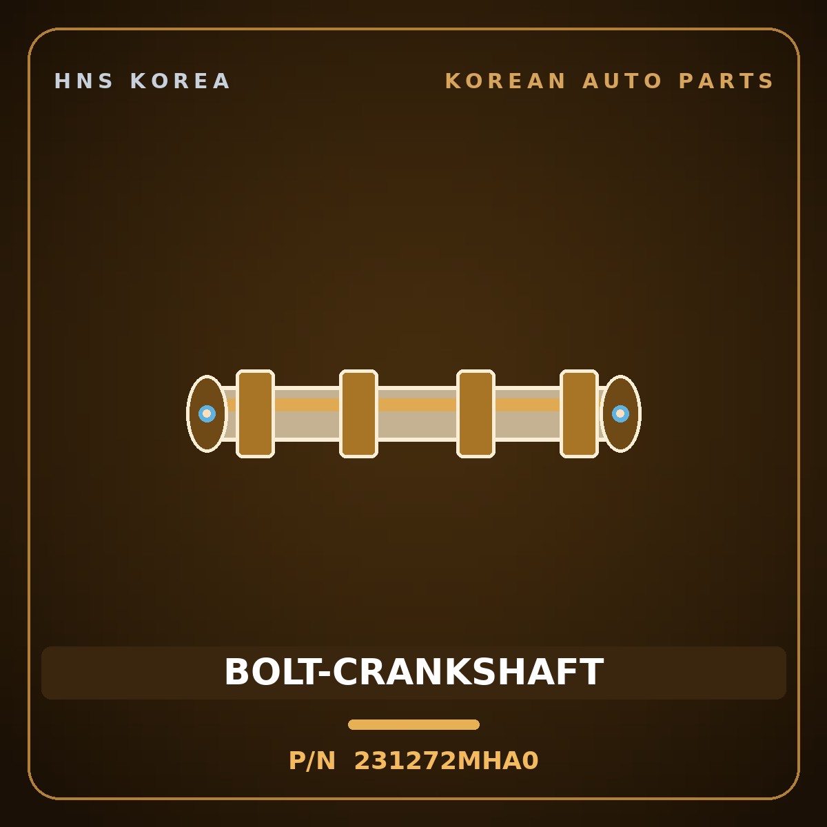 Genuine Mobis BOLT-CRANKSHAFT 231272MHA0 for Carnival 2020 HNS Parts Korea