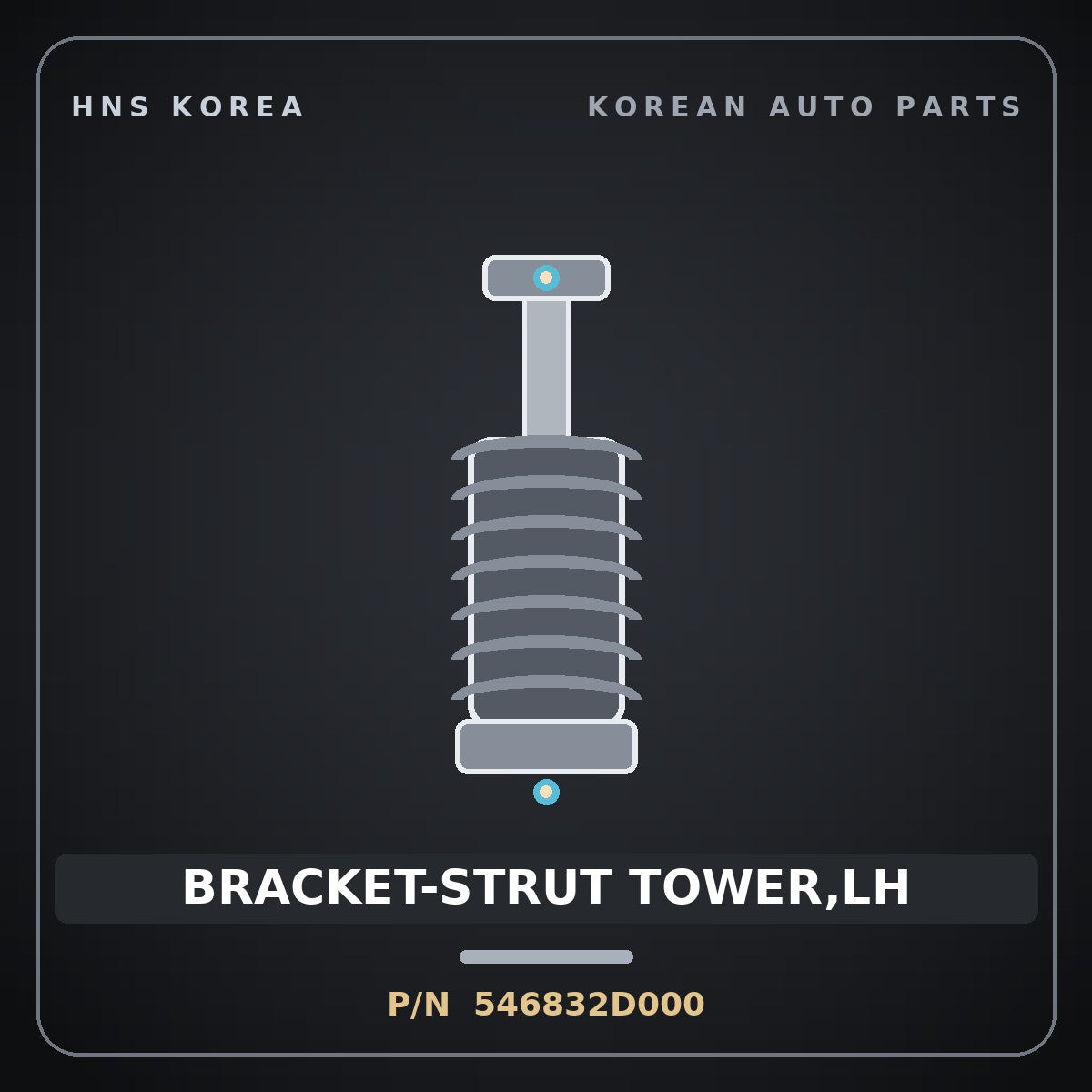 Genuine Mobis BRACKET-STRUT TOWER,LH 546832D000 for Elantra 2000 HNS Parts Korea