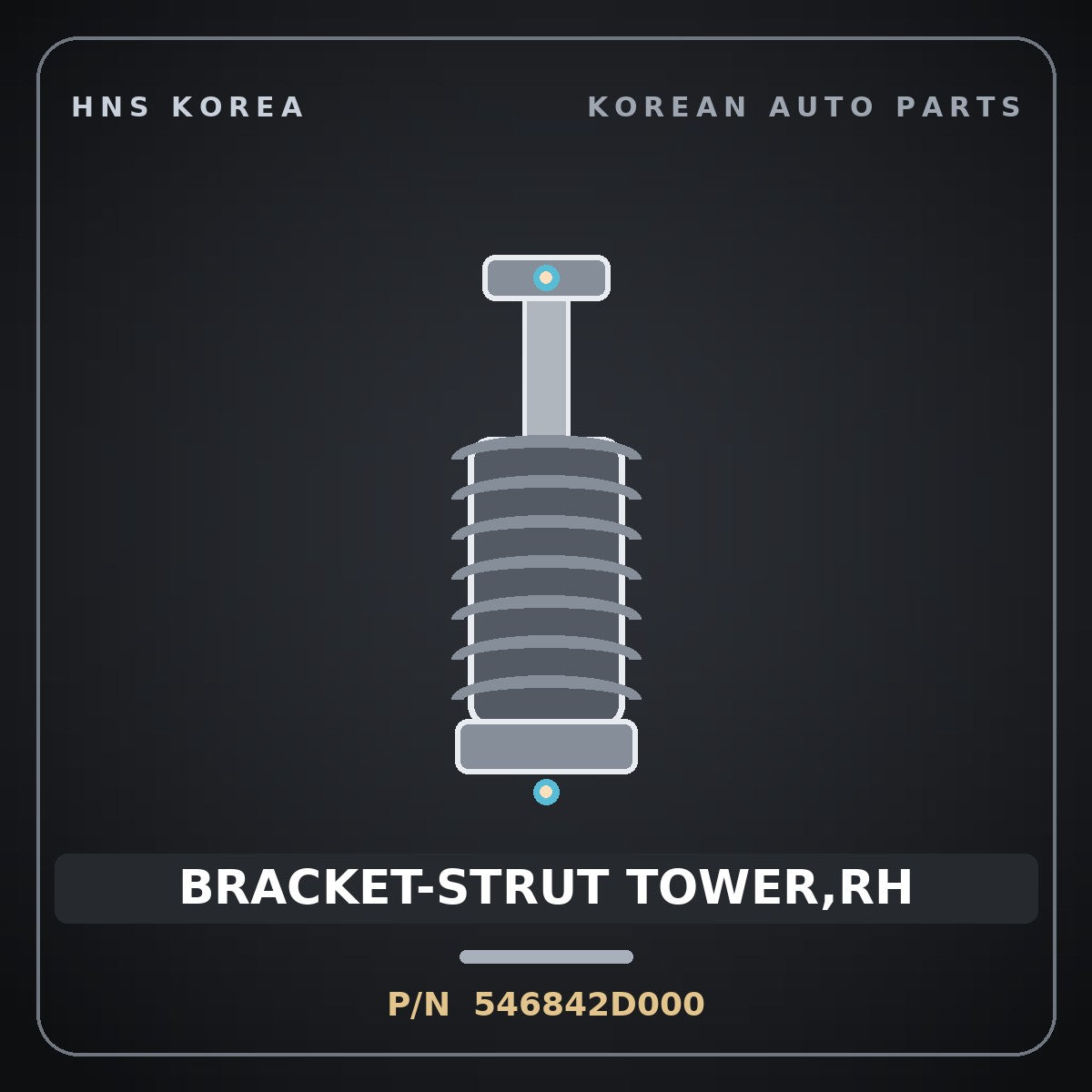 Genuine Mobis BRACKET-STRUT TOWER,RH 546842D000 for Elantra 2000 HNS Parts Korea