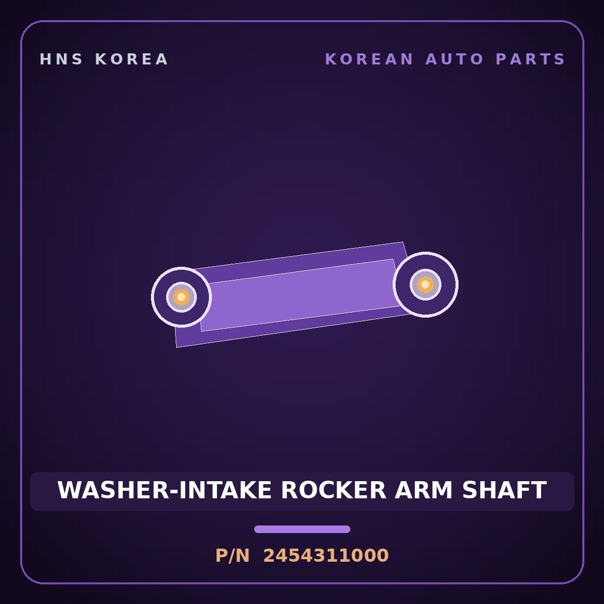 Genuine Mobis WASHER-INTAKE ROCKER ARM SHAFT 2454311000 for Casta 1992 HNS Parts Korea