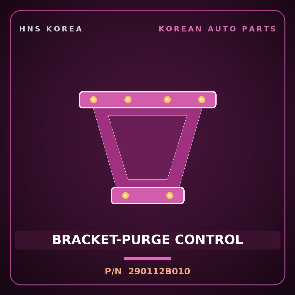 Genuine Mobis BRACKET-PURGE CONTROL 290112B010 for Accent 2006 HNS Parts Korea