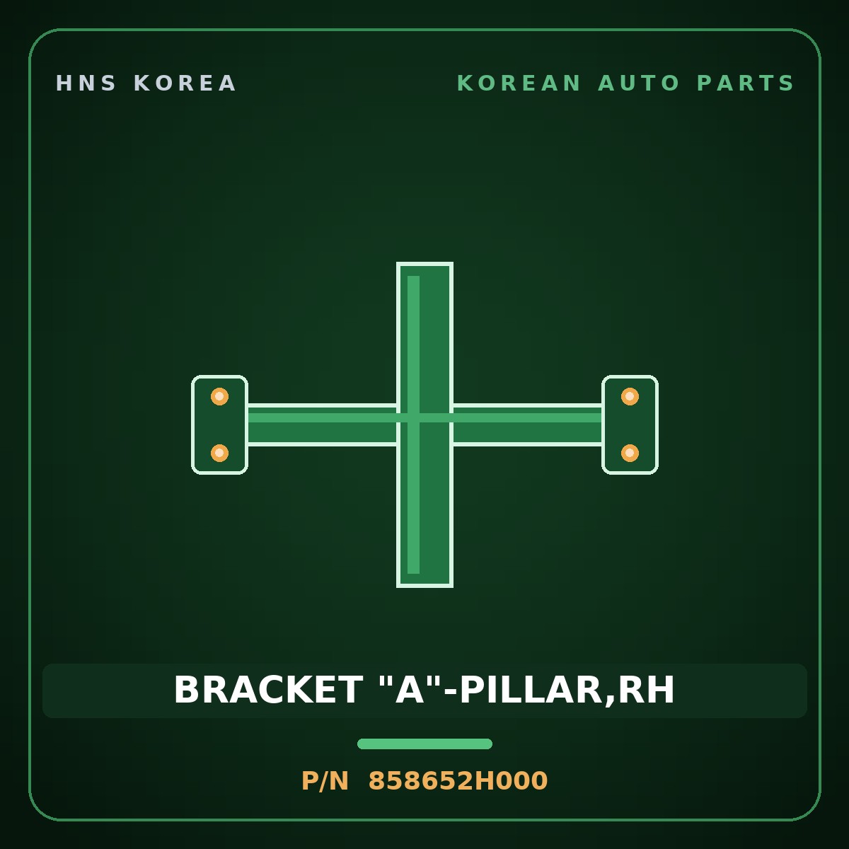 Genuine Mobis BRACKET "A"-PILLAR,RH 858652H000 for Avante 2006 HNS Parts Korea