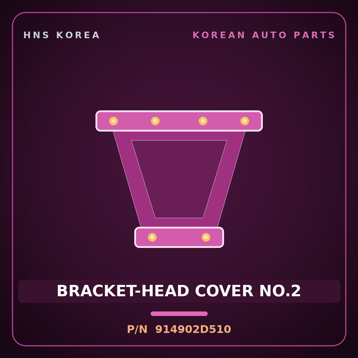 Genuine Mobis BRACKET-HEAD COVER NO.2 914902D510 for Avante 2006 HNS Parts Korea