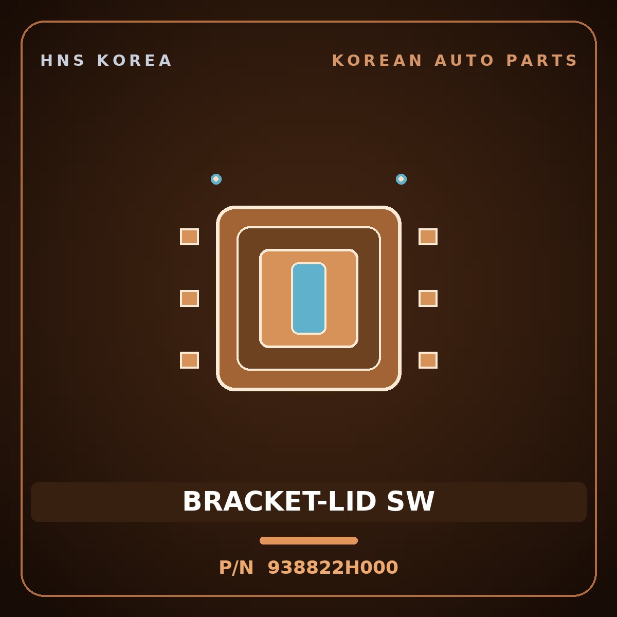 Genuine Mobis BRACKET-LID SW 938822H000 for Avante 2006 HNS Parts Korea