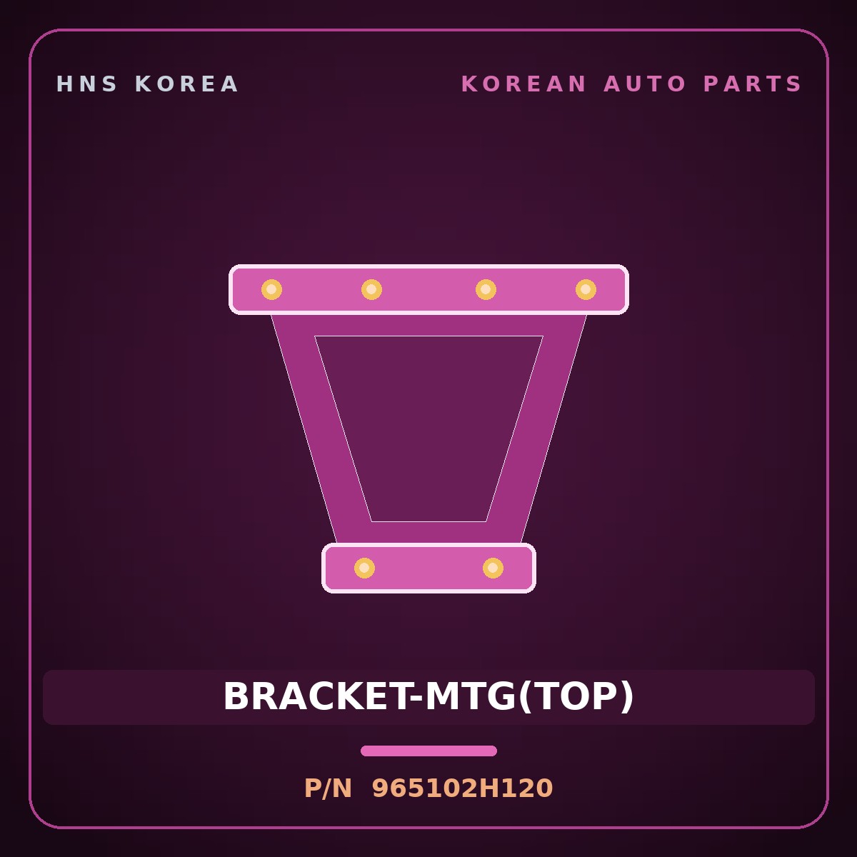 Genuine Mobis BRACKET-MTG(TOP) 965102H120 for Avante 2006 HNS Parts Korea