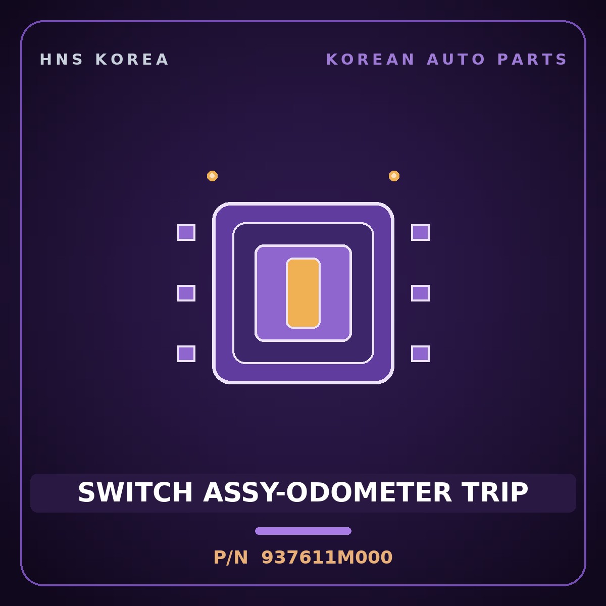 Genuine Mobis SWITCH ASSY-ODOMETER TRIP 937611M000 for Forte 2008 HNS Parts Korea