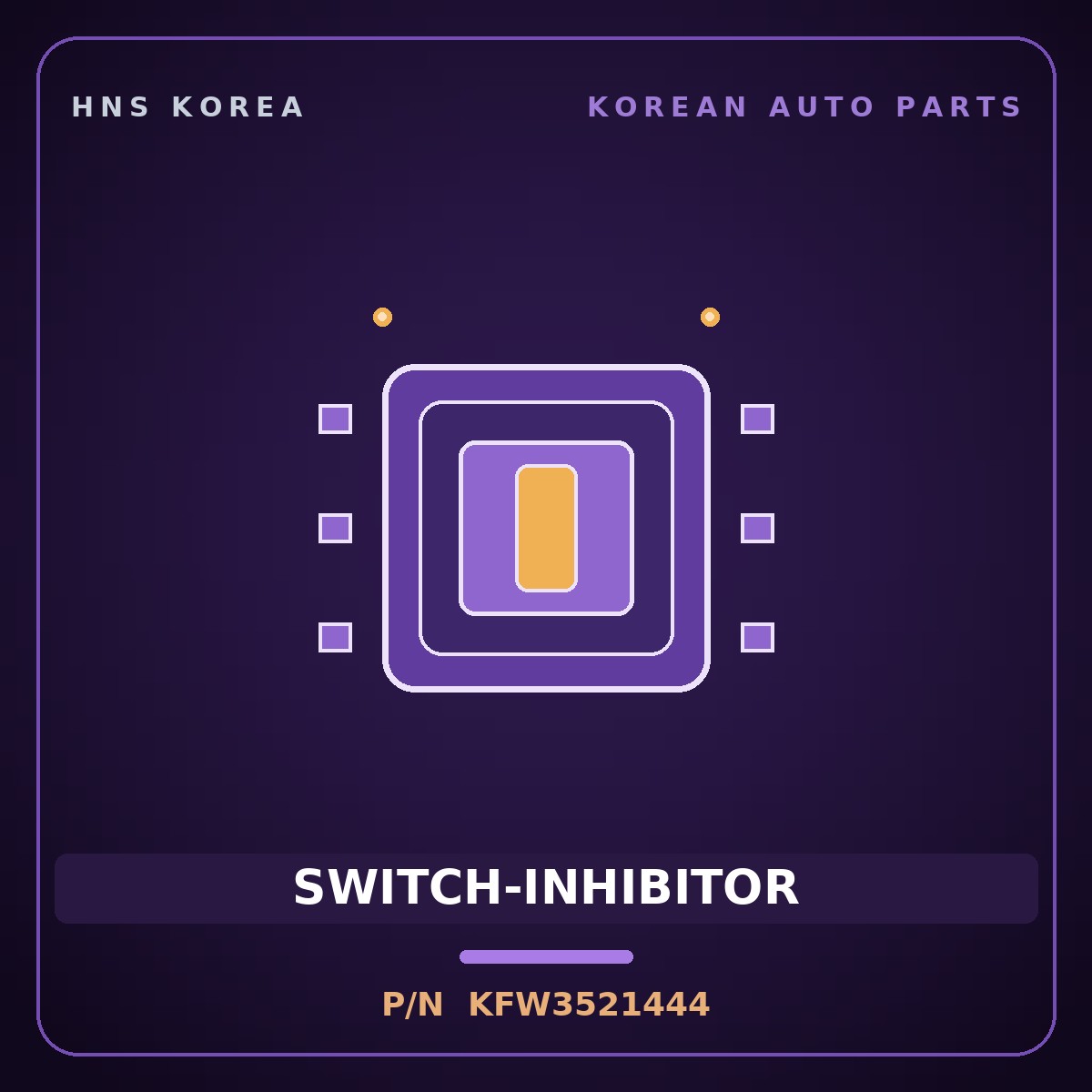 Genuine Mobis SWITCH-INHIBITOR KFW3521444 for Carens 1997 HNS Parts Korea