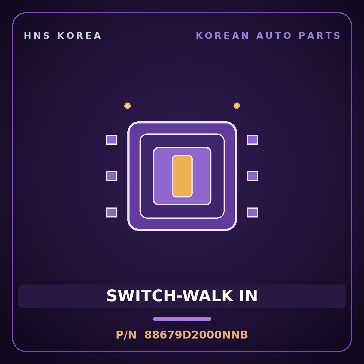 Genuine Mobis SWITCH-WALK IN 88679D2000NNB for G90 2019 HNS Parts Korea